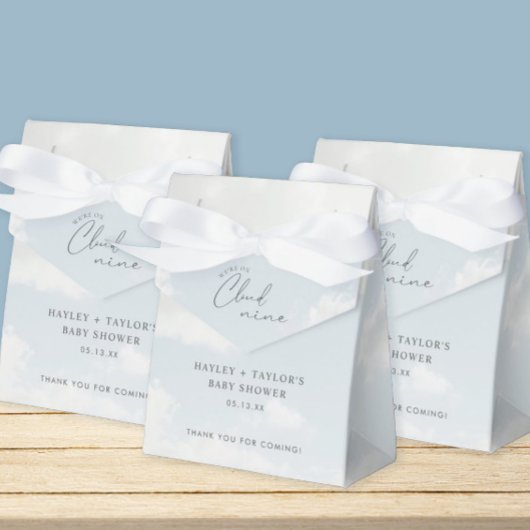 We zitten op Cloud 9 Baby shower Bedankdoosjes