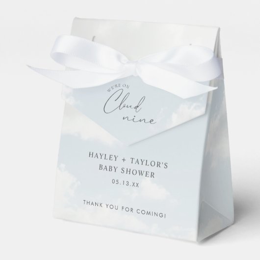 We zitten op Cloud 9 Baby shower Bedankdoosjes (Voorkant Zijde)