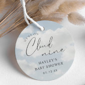 We zitten op Cloud 9 Baby shower Bedankjes Labels