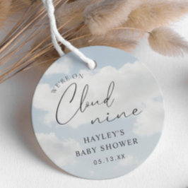 We zitten op Cloud 9 Baby shower Bedankjes Labels
