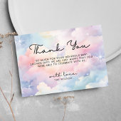 We zitten op Cloud 9 Baby shower Bedankkaart