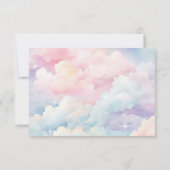 We zitten op Cloud 9 Baby shower Bedankkaart (Achterkant)