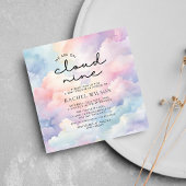 We zitten op Cloud 9 Baby shower Kaart