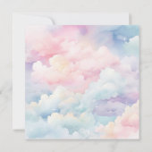 We zitten op Cloud 9 Baby shower Kaart (Achterkant)