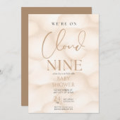 We zitten op cloud 9 baby shower kaart (Voorkant / Achterkant)