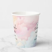 We zitten op Cloud 9 Baby shower Papieren Bekers (Links)