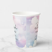 We zitten op Cloud 9 Baby shower Papieren Bekers (Rechts)