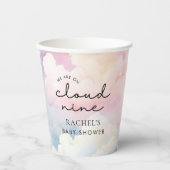 We zitten op Cloud 9 Baby shower Papieren Bekers (Voorkant)