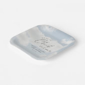 We zitten op Cloud 9 Baby shower Papieren Bordje (Gebogen)