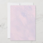 We zitten op Cloud 9 Dreamy Pink Baby shower Kaart (Achterkant)