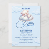 We zitten op cloud negen Baby shower Kaart (Voorkant)