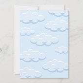 We zitten op cloud negen Baby shower Kaart (Achterkant)