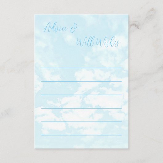 We zitten op Cloud Nine Baby shower Advieskaart (Voorkant)