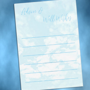 We zitten op Cloud Nine Baby shower Advieskaart