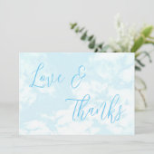 We zitten op Cloud Nine Baby shower Bedankkaart (Staand voorkant)