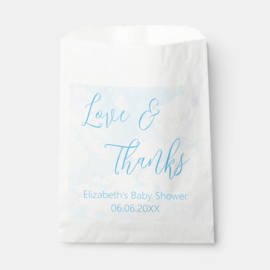 We zitten op Cloud Nine Baby shower Bedankzakje (Voorkant)