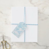 We zitten op Cloud Nine Baby shower Cadeaulabel (Met Touw)