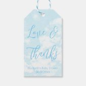 We zitten op Cloud Nine Baby shower Cadeaulabel (Voorkant)