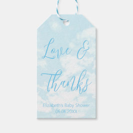 We zitten op Cloud Nine Baby shower Cadeaulabel