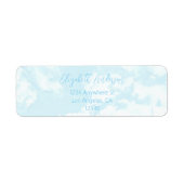 We zitten op Cloud Nine Baby shower Etiket (Voorkant)