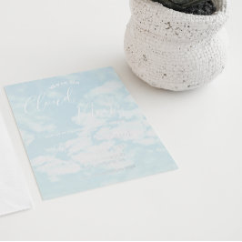 We zitten op Cloud Nine Baby shower Folie Uitnodiging