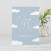 We zitten op Cloud Nine Baby shower Kaart (Staand voorkant)