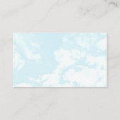 We zitten op Cloud Nine Baby shower luierloof Informatiekaartje (Achterkant)