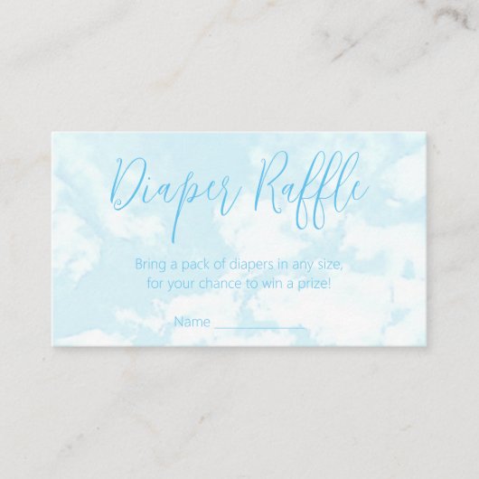 We zitten op Cloud Nine Baby shower luierloof Informatiekaartje (Voorkant)