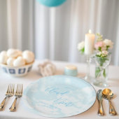 We zitten op Cloud Nine Baby shower Papieren Bordje