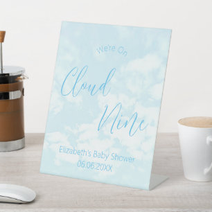 We zitten op Cloud Nine Baby shower Reclamebord Met Voetstuk