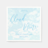 We zitten op Cloud Nine Baby shower Servet (Voorkant)