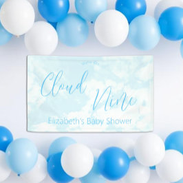 We zitten op Cloud Nine Baby shower Spandoek