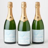 We zitten op Cloud Nine Baby shower Sparkling Wijnetiket (Flessen)