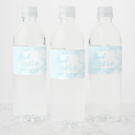 We zitten op Cloud Nine Baby shower Waterfles Etiket