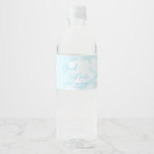 We zitten op Cloud Nine Baby shower Waterfles Etiket (Voorkant)