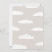 We zitten op Cloud Nine Genderneutraal Baby shower Kaart (Achterkant)