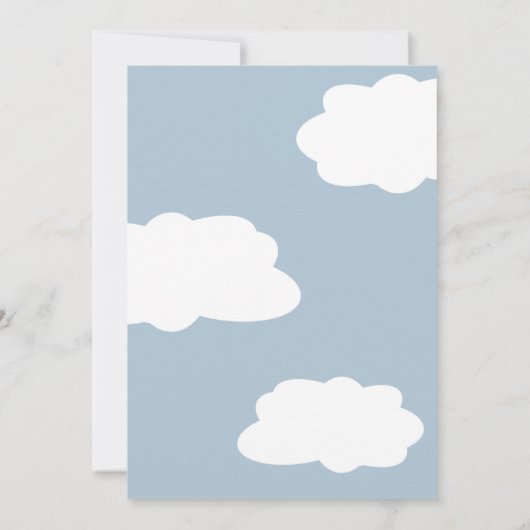 We zitten op Cloud Nine Genderneutraal Baby shower Kaart (Achterkant)