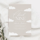 We zitten op Cloud Nine Genderneutraal Baby shower Kaart