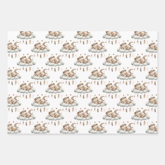 We zitten op een wolk met negen geslachtsneutrale inpakpapier vel (Voorkant)