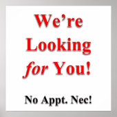 We zoeken je Poster Matte (Voorkant)