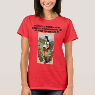 We zorgen voor de wereld die ons ondersteunt t-shirt
