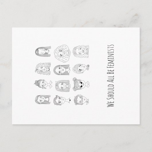 We zouden allemaal feministen moeten zijn die het  briefkaart (Voorkant)