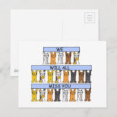 We zullen allemaal je Cartoon katten missen. Briefkaart (Voorkant / Achterkant)