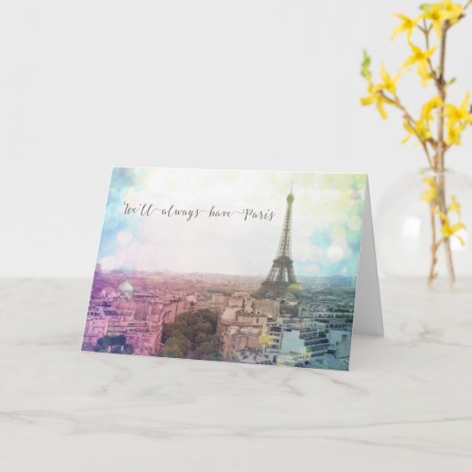We zullen altijd Parijs hebben | Romantisch Wenska Kaart (Gele Bloem)