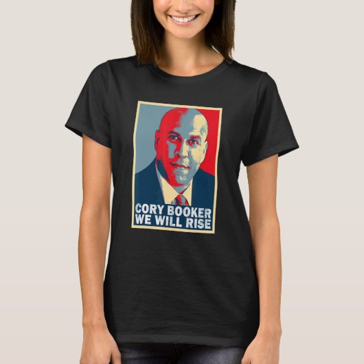 We zullen Cory Booker verhogen T-shirt (Voorkant)