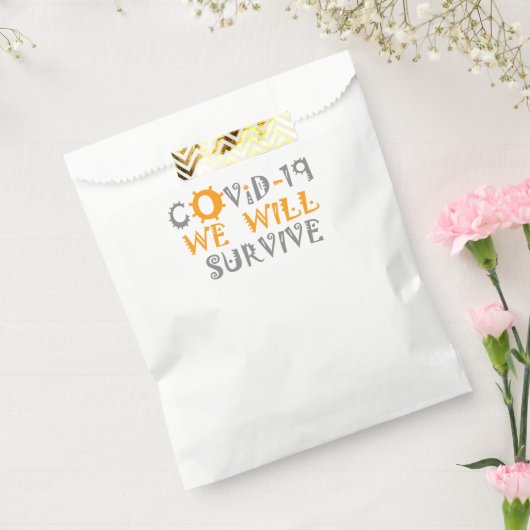 We zullen COVID19 overleven Bedankzakje (Gezegeld)