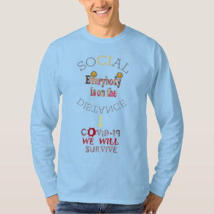 We zullen COVID-19 overleven: een boodschap van ve T-shirt