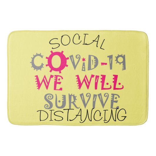 We zullen COVID-19 overleven – kracht en veerkrach Badmat (Voorkant)