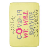 We zullen COVID-19 overleven – kracht en veerkrach Badmat (Voorkant Verticaal)