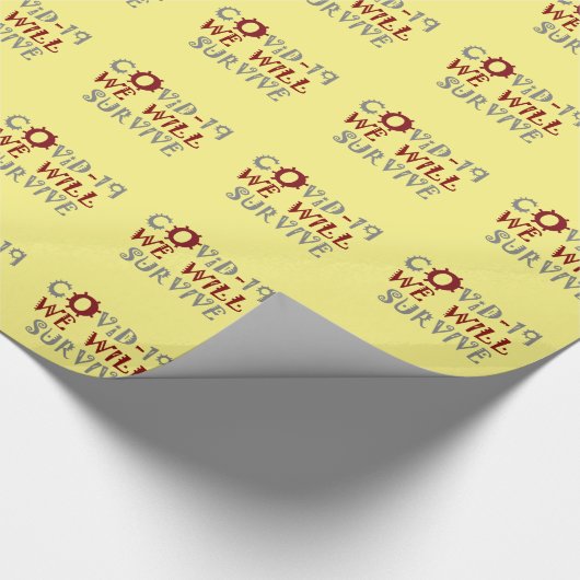 We zullen COVID-19 overleven – kracht en veerkrach Cadeaupapier (Hoek)